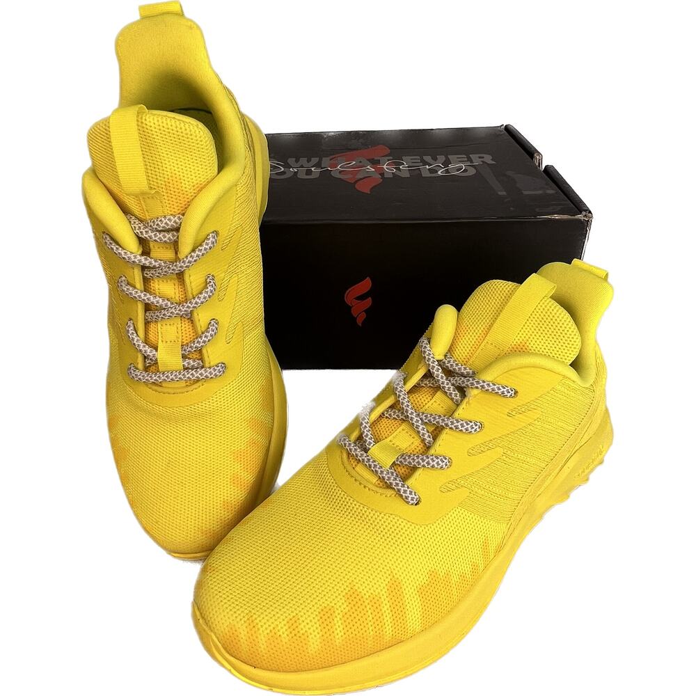Soulsfeng West Bay Yellow Unisex Knitted Sneakers Running Shoes Men's 8 Wms 9.5